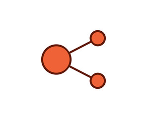 Share premium line icon. Simple high quality pictogram. Modern outline style icons. Stroke vector illustration on a white background. 