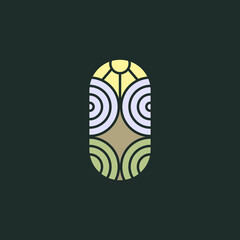 Simple logo nature geometri landmark