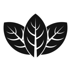 Tea leaf icon simple vector. Hot drink