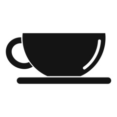 Citrus tea cup icon simple vector. Hot drink