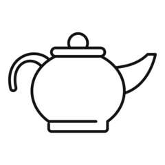 Tea pot icon outline vector. Hot drink