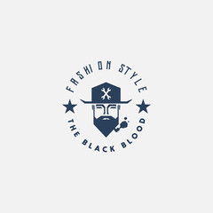 male star logo vintage design vector illustration design icon symbol