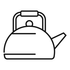 Classic tea kettle icon outline vector. Healthy food
