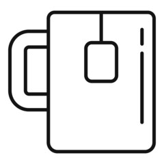 Office tea mug icon outline vector. Hot drink