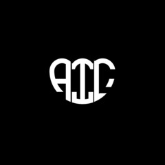 Fototapeta na wymiar AIC letter logo design on black background. AIC creative initials letter logo concept. AIC letter design. 