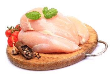 Chicken meat with spices and vegetables