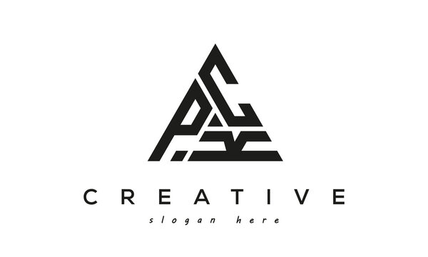 PCK creative tringle three letters logo design