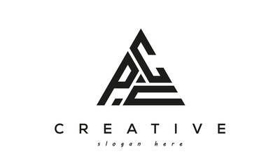 PCN creative tringle three letters logo design - obrazy, fototapety, plakaty