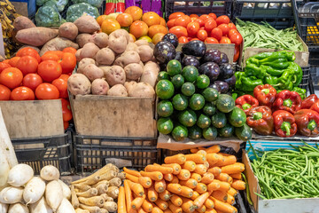 Different kinds of vegetables for sale at a market