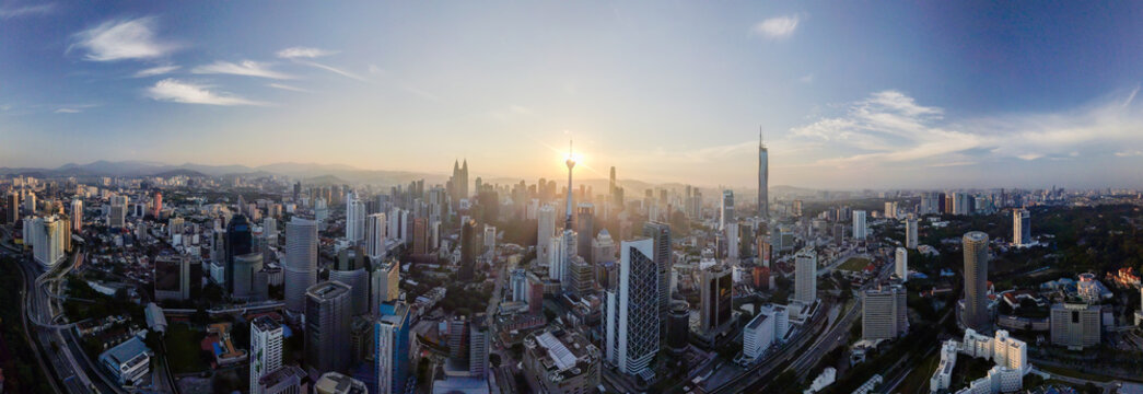 Panoramic view of Kuala Lumpur cityscape in the morning © faizzaki