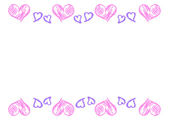 F_a3H_색연필 손그림 하트 프레인_화이트데이