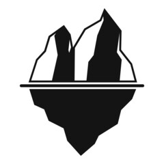 Glacier warming icon simple vector. Global climate