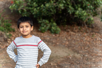child playing in the park on a beautiful day