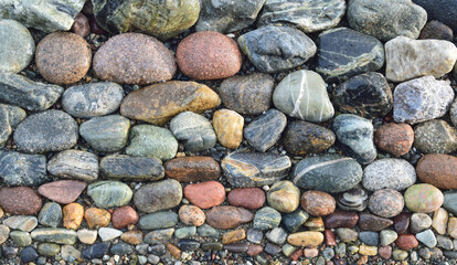 bank a picture made of multicolored river stones