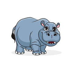 Cartoon Hippo vector illustration