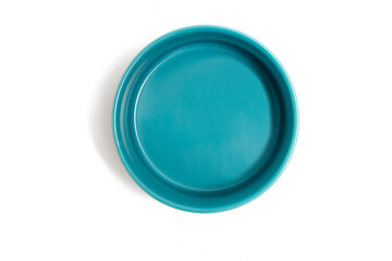 top view green ceramic bowl