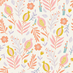 Meadow Flower Seamless Pattern