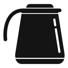 Ceramic coffee pot icon simple vector. Espresso cup