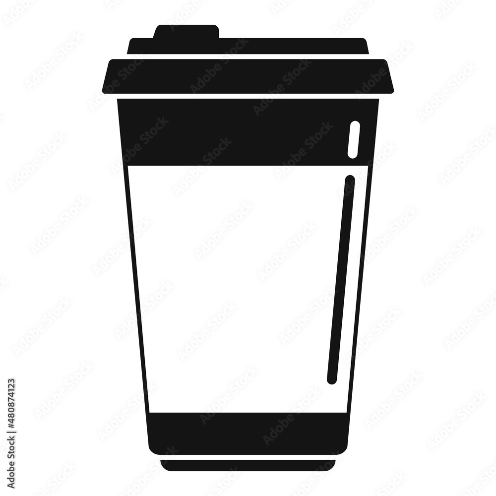 Canvas Prints milk coffee cup icon simple vector. espresso drink