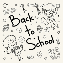Hand Drawn Funny Cartoon Student
