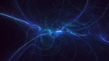 3D rendering abstract multicolor fractal light background