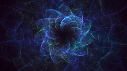 Fototapeta premium 3D rendering abstract multicolor fractal light background