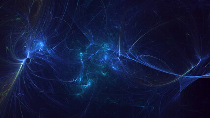 3D rendering abstract colorful fractal light background