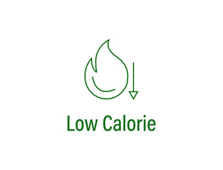low-calorie icon vector illustration  - obrazy, fototapety, plakaty