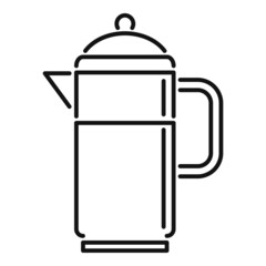 Home coffee pot icon outline vector. Espresso cup