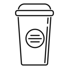 To go coffee cup icon outline vector. Cafe cappuccino