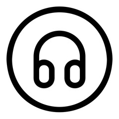 headphones line icon