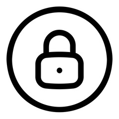 lock line icon