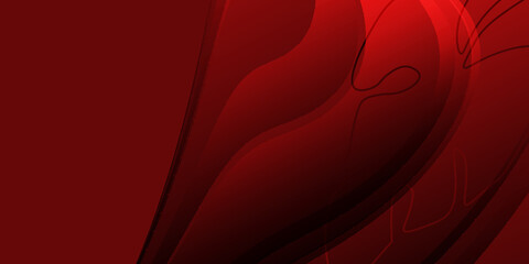 Abstract red background with leaves