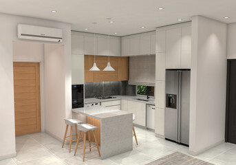 3D Kitchen Design - Interior Design
