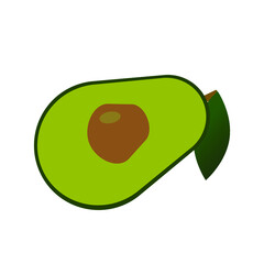 Avocado with leaf