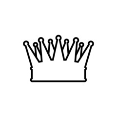 Crown line icon, vector outline logo isolated on white background