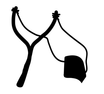 recommend clip art: Catapult Black Isolated Silhouette