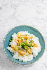 鯖の胡麻味噌どんぶり