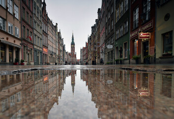 Rainy day in Gdansk - obrazy, fototapety, plakaty