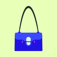 Satchel Bag Cartoon Flat Vector Illustration