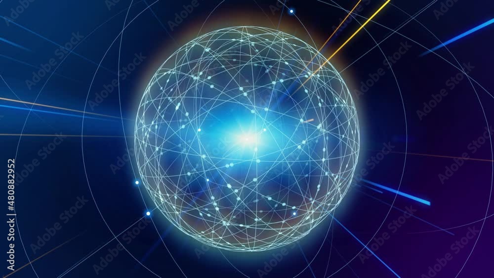 Aufkleber Digital transformation concept. Binary code. Programming. Quantum computer.