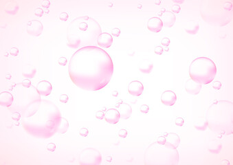 ピンク色の泡　バブル