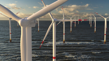Offshore Wind Turbine in a Windfarm