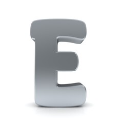 E letter silver 3d