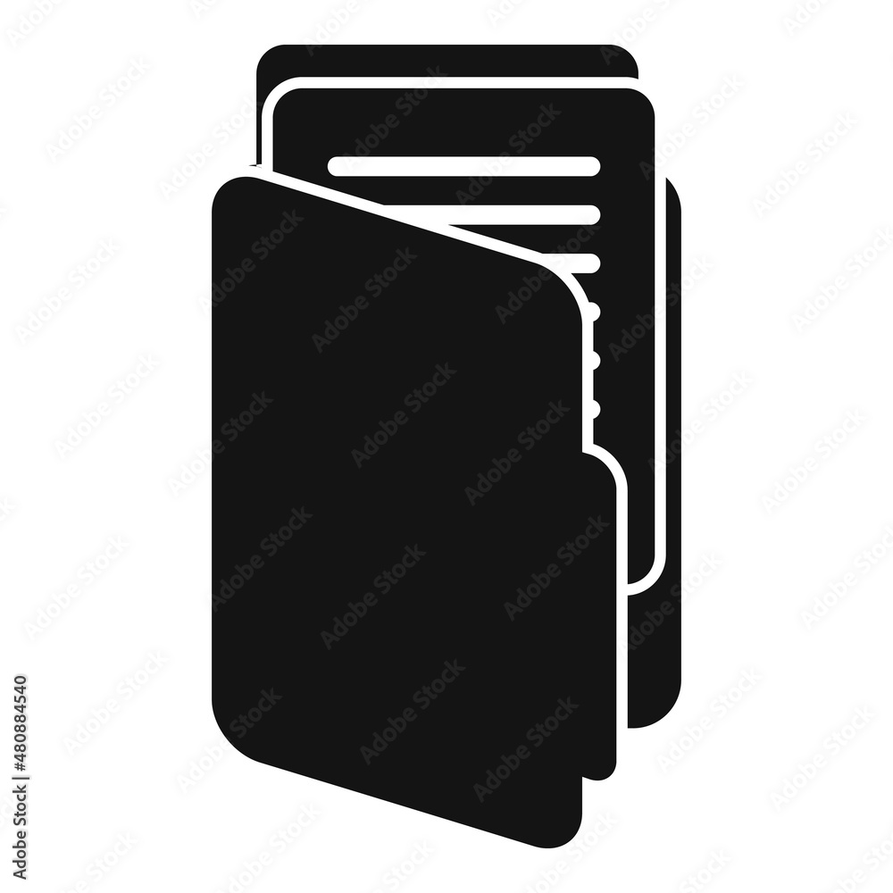 Poster text folder icon simple vector. message letter