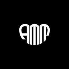 Fototapeta na wymiar AMM letter logo design on black background. AMM creative initials letter logo concept. AMM letter design. 