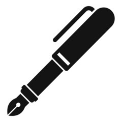 Ink pen icon simple vector. Text write