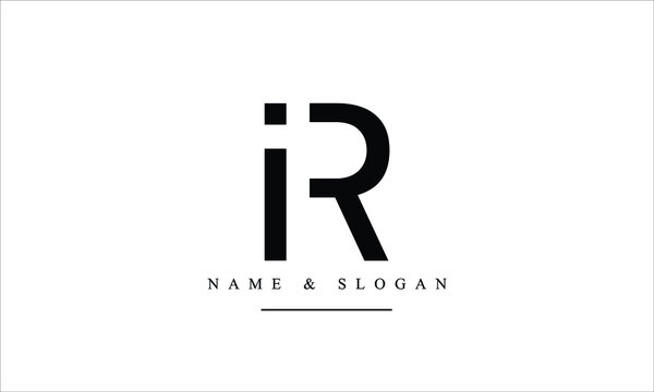 RI, IR, R, I abstract letters logo monogram