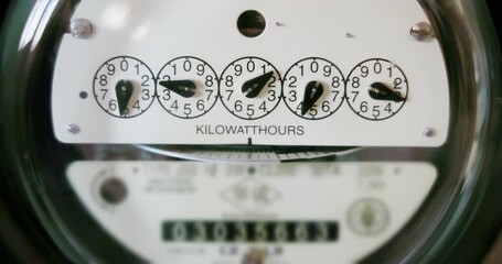 close up of electricity meter