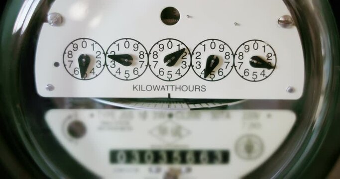 close up of electricity meter